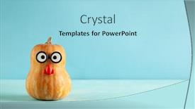  Presentation with pastel - Slide deck featuring funny-pumpkin-with-face background and a light blue colored foreground