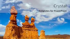  Presentation with sandstone - Slides featuring funny-red-brown-sandstone-outcrops background and a light blue colored foreground