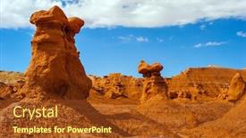  Presentation with erosion - Colorful slide deck enhanced with funny-red-brown-sandstone-remnants backdrop and a tawny brown colored foreground
