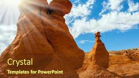  Presentation with sandstone - PPT theme with funny-red-brown-sandstone-remnants background and a tawny brown colored foreground