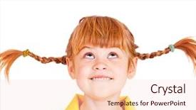  Presentation with girl in red dress - Cool new slides with funny red haired girl backdrop and a lemonade colored foreground