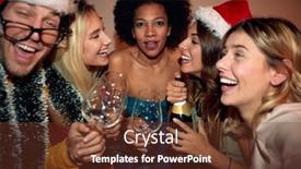  Presentation with flash - PPT layouts with funny-retro-image-with-direct background and a tawny brown colored foreground