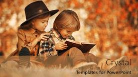  Presentation with kids fashion - Audience pleasing PPT theme consisting of funny-romantic-kids-boy backdrop and a gold colored foreground