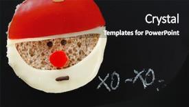  Presentation with santa claus and reindeers - PPT layouts featuring funny sandwich with santa claus background and a  colored foreground