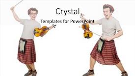  Presentation with musical instrument - Presentation with funny scotsman with musical instrument background and a  colored foreground