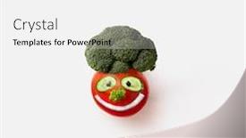  Presentation with vegan - Slide deck featuring funny-smiling-creative-face-handmade background and a white colored foreground