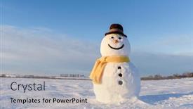  Presentation with christmass - Beautiful PPT layouts featuring funny-snowman-in-stylish-black backdrop and a light gray colored foreground