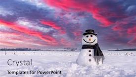  Presentation with epic - Slide set consisting of funny-snowman-in-stylish-hat background and a lemonade colored foreground