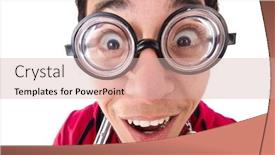  Presentation with funny - Cool new PPT layouts with funny sportsman with nunchuks isolated on white backdrop and a soft green colored foreground