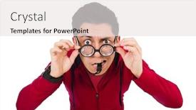  Presentation with whistle - PPT layouts featuring funny sportsman with whistle isolated on white background and a white colored foreground