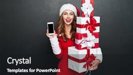  Presentation with christmas black - Cool new PPT theme with funny stacks - portrait of a happy smiling backdrop and a black colored foreground