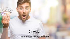  Presentation with multiracial team of young doctors stacking hands - PPT theme with funny stacks - young handsome man holding stack background and a sky blue colored foreground