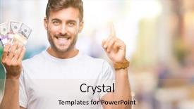  Presentation with multiracial team of young doctors stacking hands - Beautiful PPT theme featuring funny stacks - young handsome man holding stack backdrop and a lemonade colored foreground