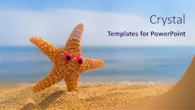  Presentation with starfish - Slide set featuring funny-starfish-with-eyes background and a light blue colored foreground