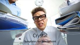  Presentation with documentation - Cool new presentation with document management - office manager panicking because backdrop and a light blue colored foreground