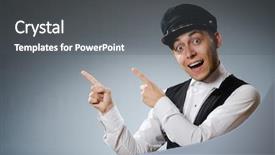  Presentation with taxi - PPT theme featuring funny taxi driver wearing peaked background and a  colored foreground