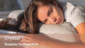  Presentation with tired - Beautiful slides featuring funny-tired-lazy-asian-young backdrop and a coral colored foreground