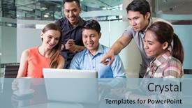  Presentation with company presentation - Slides with funny video or presentation background and a light blue colored foreground