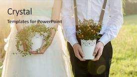  Presentation with funny - Cool new slide deck with funny wedding backdrop and a lemonade colored foreground