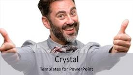  Presentation with beard - Cool new PPT layouts with funny welcome - middle age man with beard backdrop and a  colored foreground