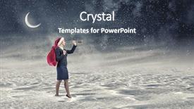  Presentation with sexy santa woman red - Slide set featuring funny welcome - woman in formal suit background and a ocean colored foreground