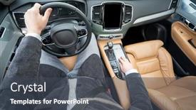  Presentation with luxury car - PPT layouts enhanced with funny-wide-angle background and a dark gray colored foreground