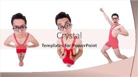  Presentation with wrestler - Slides having funny-wrestler-isolated-on-white background and a lemonade colored foreground