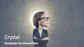  Presentation with funny - Slide set enhanced with teacher cartoon - funny young businesswoman with big background and a gray colored foreground