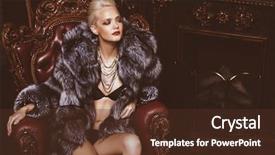  Presentation with black luxury fashion - Cool new PPT theme with fur coat alluring in expensive backdrop and a tawny brown colored foreground
