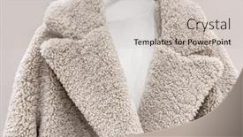  Presentation with powder coat - PPT theme enhanced with fur-coat-made-of-faux background and a light gray colored foreground