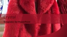  Presentation with coats - PPT theme consisting of fur-red-coats-with-different background and a crimson colored foreground