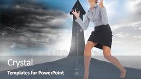  Presentation with road injuries - Presentation having furious businesswoman gesturing against road background and a gray colored foreground