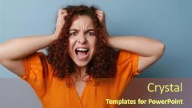  Presentation with ginger - Slide set with furious-ginger-woman-screaming background and a tawny brown colored foreground