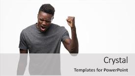  Presentation with anger - Cool new PPT theme with furious while shouting with anger backdrop and a light gray colored foreground