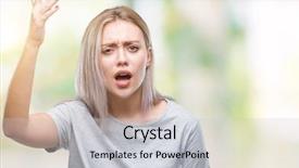  Presentation with anger - Colorful PPT theme enhanced with furious while shouting with anger backdrop and a  colored foreground