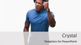  Presentation with sun rising over north america - PPT theme consisting of furious while shouting with anger background and a  colored foreground