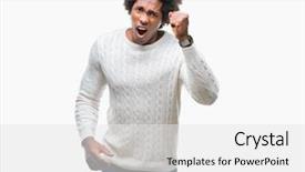  Presentation with afro - Cool new presentation with furious while shouting with anger backdrop and a  colored foreground