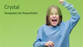  Presentation with winter - Theme consisting of furious while shouting with anger background and a yellow colored foreground