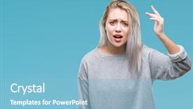  Presentation with woman praying over bible - Presentation theme consisting of furious while shouting with anger background and a  colored foreground