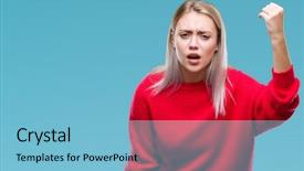  Presentation with winter - Cool new presentation theme with furious while shouting with anger backdrop and a  colored foreground