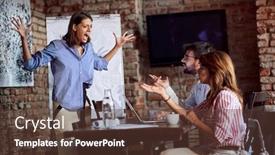  Presentation with yelling - Slides having furious-woman-yelling-with-arms background and a tawny brown colored foreground