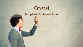  Presentation with nurse and mobile phone - Slide set enhanced with ornate antique brass inkwell background and a white colored foreground.