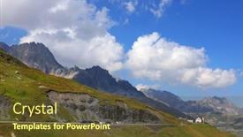 Presentation with mountain - Presentation with furka-pass-is-a-high background and a tawny brown colored foreground