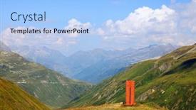  Presentation with mountain - Slide set featuring furka-pass-is-a-high background and a light blue colored foreground