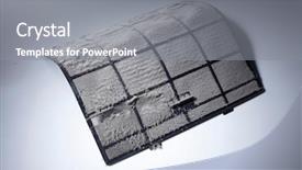  Presentation with flat - Presentation consisting of furnace - flat panel fiberglass filters background and a gray colored foreground