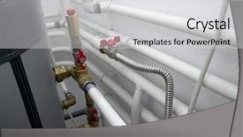  Presentation with furnace - Cool new theme with furnace - heating pipes backdrop and a light gray colored foreground