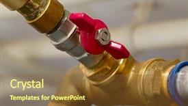  Presentation with piping system - Presentation design featuring furnace - heating system pipe closeup background and a tawny brown colored foreground