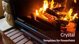  Presentation with furnace - PPT theme with furnace - heating warmth fire and cosiness background and a wine colored foreground