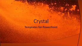  Presentation with furnace - PPT theme with furnace - outburst of boiling metal background and a gold colored foreground