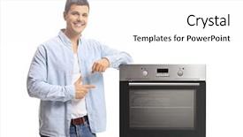  Presentation with furnace - Audience pleasing theme consisting of furnace - young man leaning backdrop and a white colored foreground